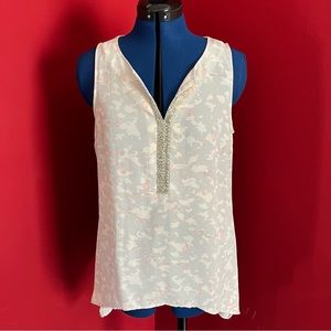Juicy Couture Sparkle Fatigue Floral  Hi-Lo Tank Top